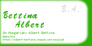 bettina albert business card